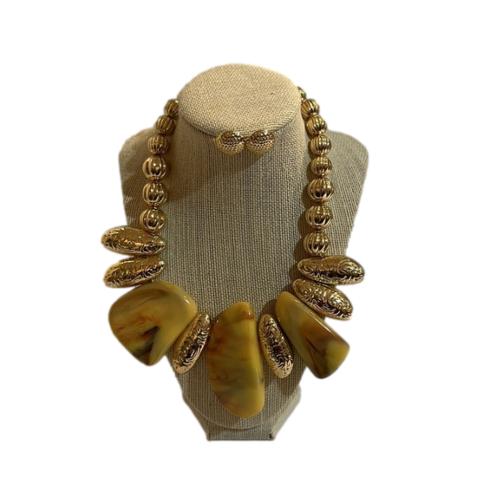Unique Yellow Necklace NEW
